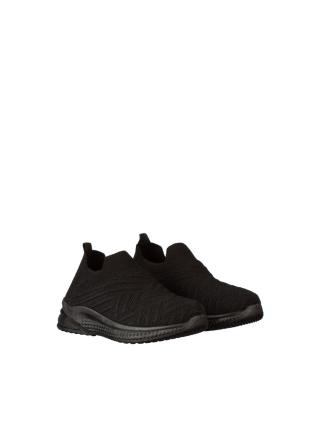 Παιδικά Αθλητικά Παπούτσια, Παιδικά αθλητικά παπούτσια  μαύρα από ύφασμα Doston - Kalapod.gr